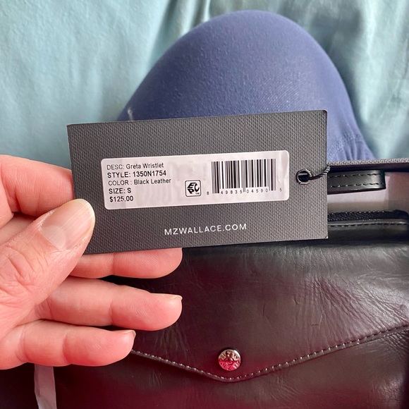 Sold Black Leather Greta Wristlet MZ Wallace. Brand new! With Tags. - Picture 5 of 11